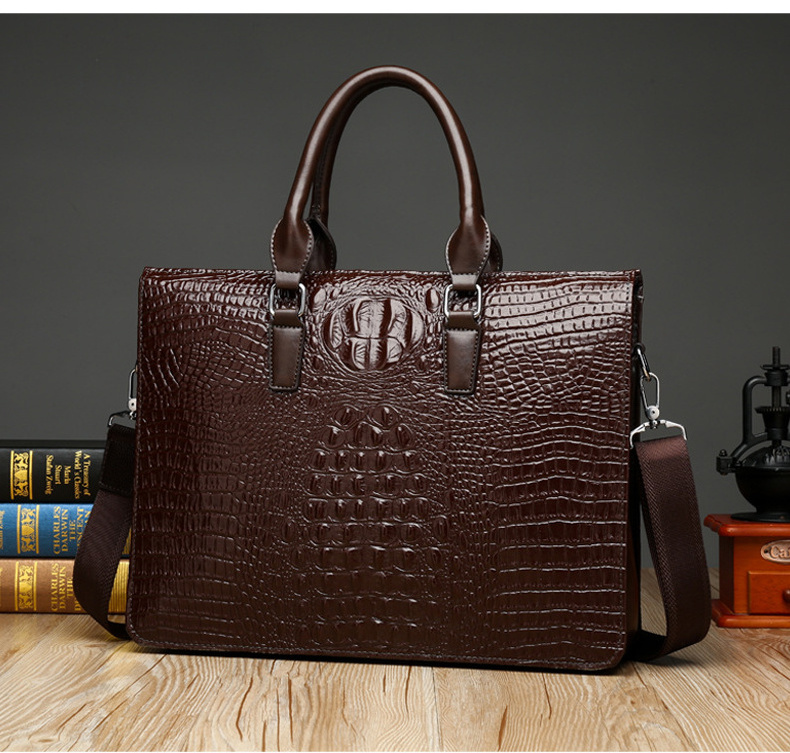 2021 new crocodile pattern men's hard attache briefcases fashion luxury briefcase multifunctional laptop bags