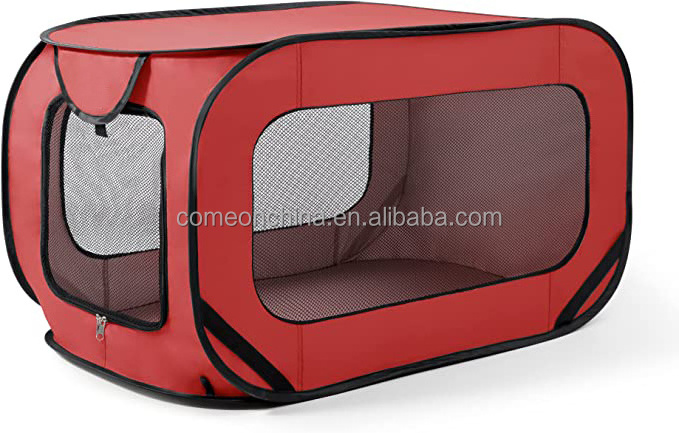 Wholesale Pop up Dog Kennel Large Outdoor Indoor Cat Pet Cages Portable Dog Crate Car Seat Bed Soft Travel Pet Kennel Dog Kennel