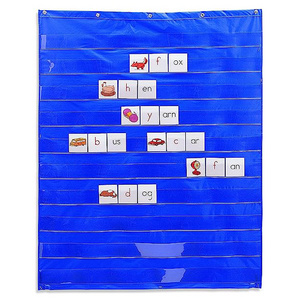 Wall Hanging Standard Pocket Chart Classroom Supplies Clear 10 Pockets Gifts for Teachers Preschool Home Classroom Pocket Chart