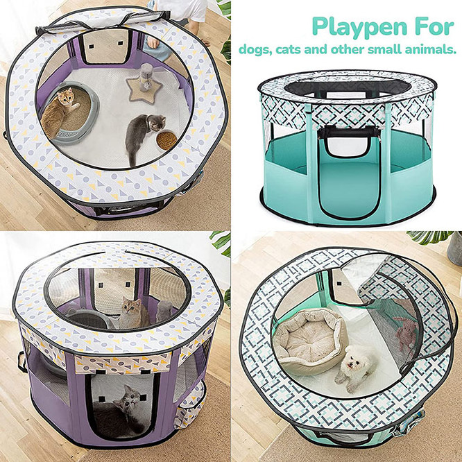 OEM Portable Pet Cat Dogs Kennel Playpen Crate Tent Foldable for Indoor Outdoor Traveling Pet Cages Carriers Houses Large Kennel