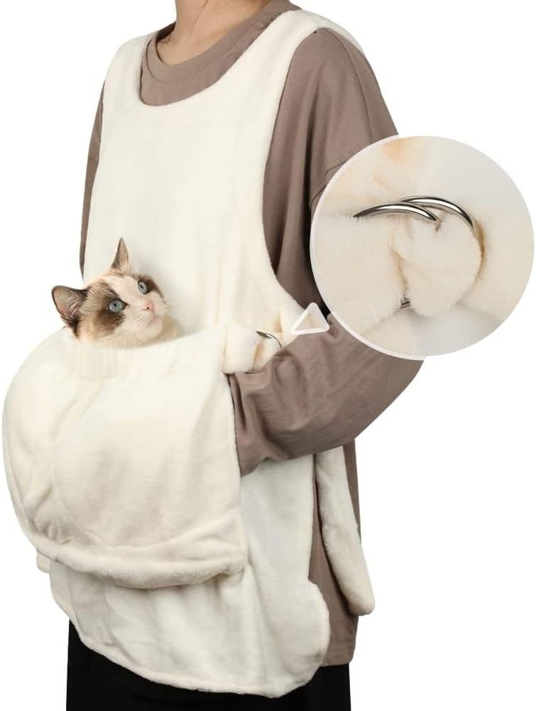 Cat Apron Pouch Pet Carrier Apron Cozy Sling Dogs Front Shoulder Carry Pet Sleeping Bag Hands-Free for Indoor Outdoor Travel