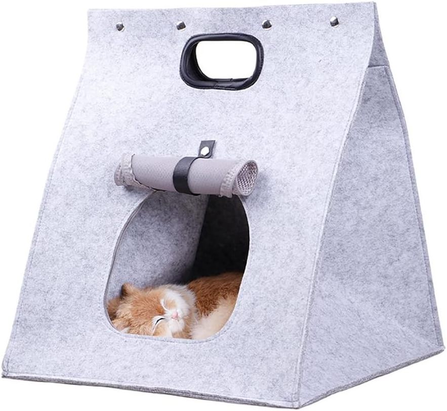 Kennel for Cat and Dog 2-in-1 Portable Foldable Tent for Pet Portable Folding Pet Tent Sleeping Bag Play Pet Tent Bed Cats Nest