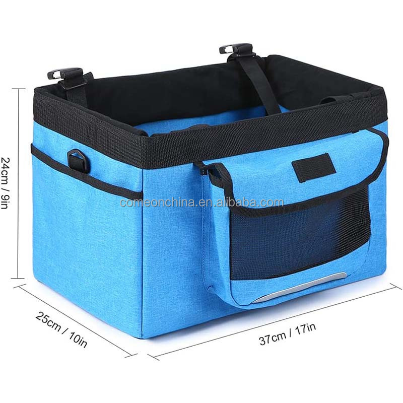 Wholesale Travel Foldable Front Bike Pet Carrier for Dogs Cats Bicycle Basket Puppy Cat Bicycle Seat Bike Pet Dog Carrier Bag