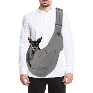 Small Pet Dog Sling Carrier Doggie Cat Hand Free Sling Carry Adjustable Padded Shoulder Strap Tote Bag Pet Sling Carrier