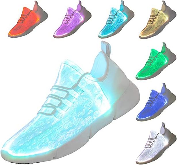 Party Dance Luminous Kids Shoes Fiber Optic Children Led Shoes Flashing Light Up Shoes for Men Women Light Up Sneakers with USB