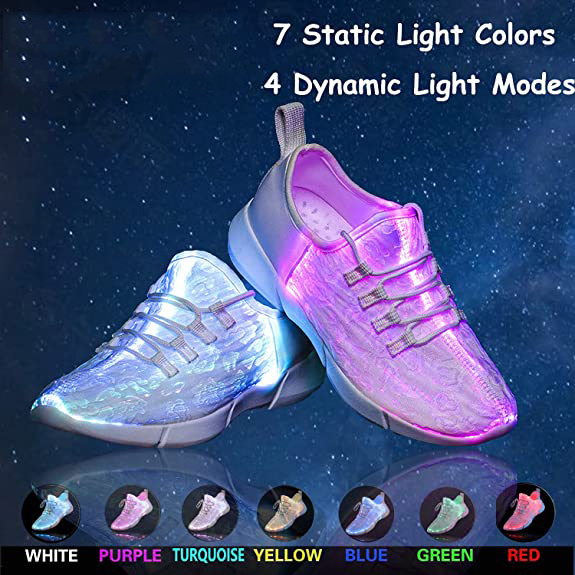 Party Dance Luminous Kids Shoes Fiber Optic Children Led Shoes Flashing Light Up Shoes for Men Women Light Up Sneakers with USB