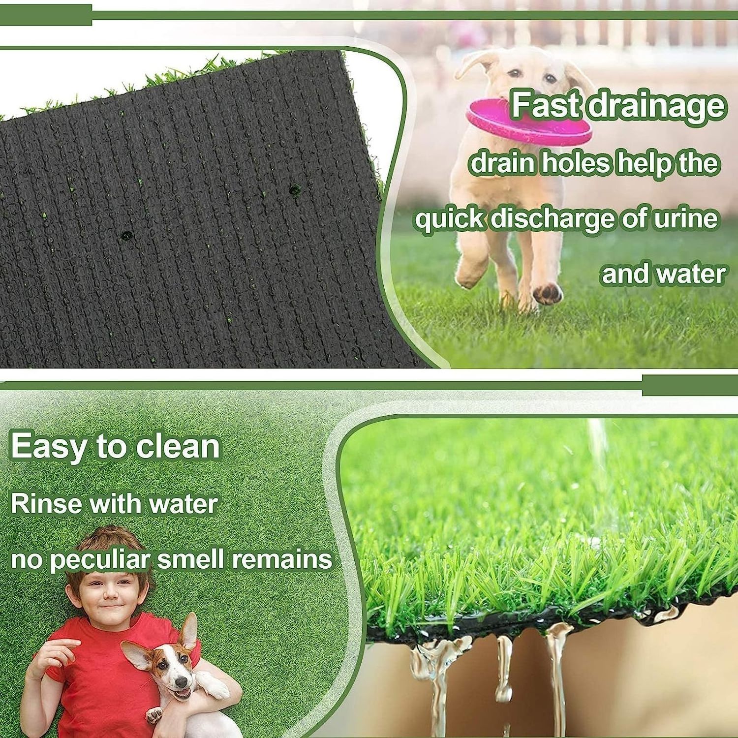 Artificial Dog Grass Pee Mat Dog Pee Pad Grass for Professional Puppy Trainer Toilet Fake Grass Pad for Dogs Indoor Outdoor