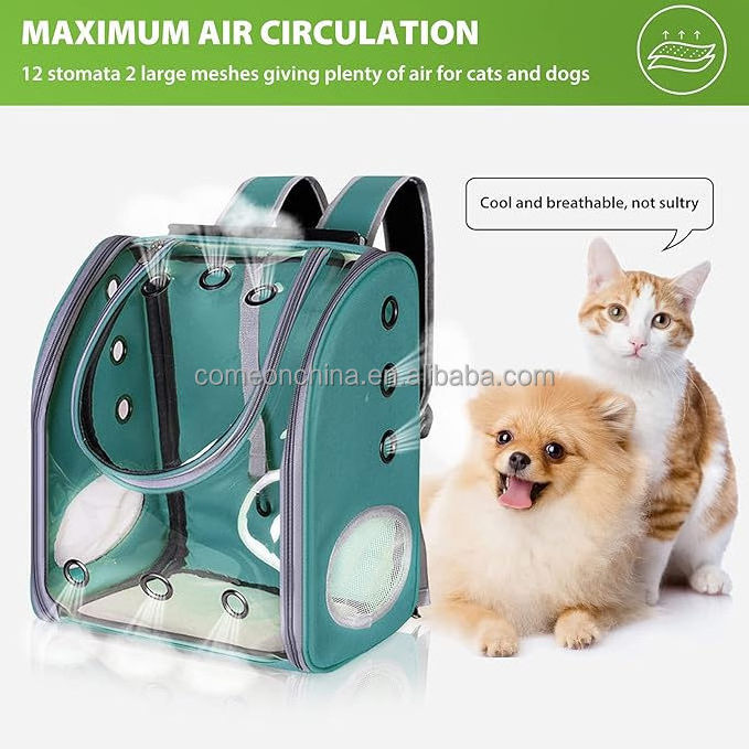 Promotion Clear pet carrier backpack bag Plastic transparent pet carrier backpack PVC transparent backpack for cats and puppies