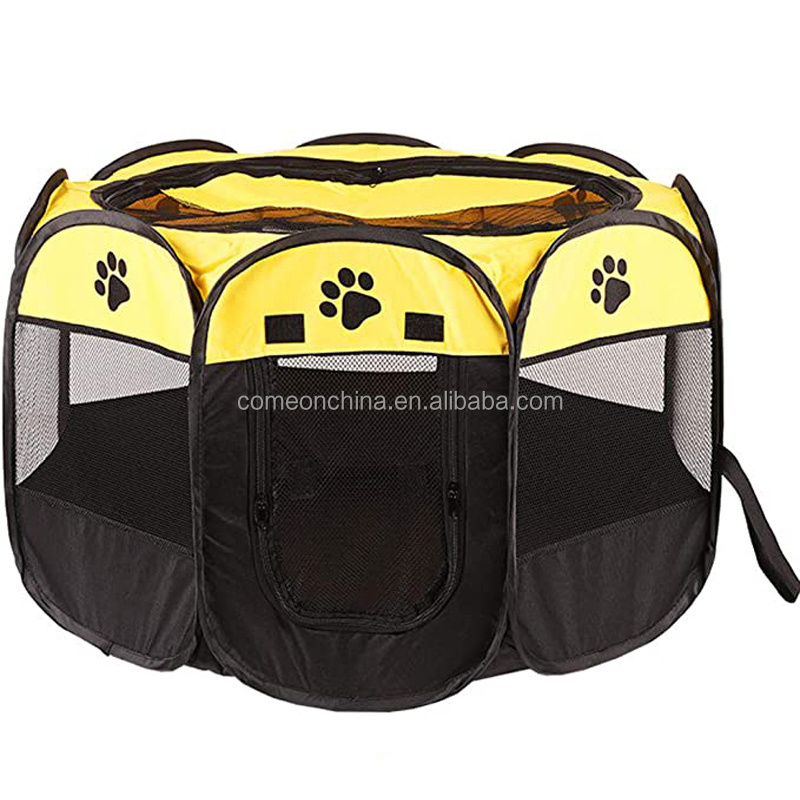 Octagon Pet Dog Playpen Outdoor Play Pen Exercise Cat Pet Delivery Room Cage Tent House Pop up Dog Kennel Fence Dog Playpen