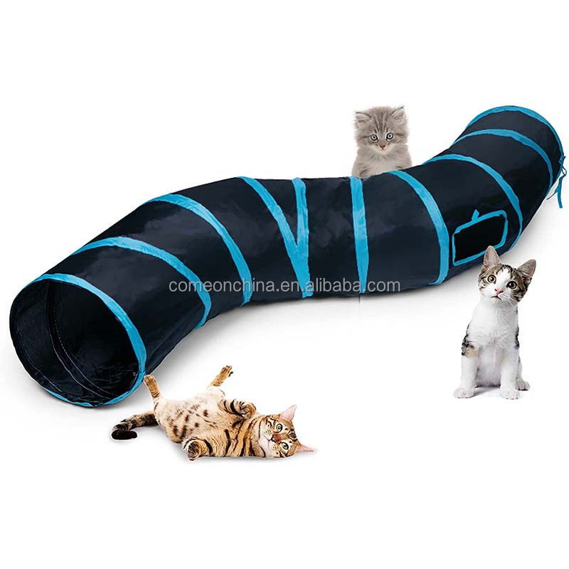 Outdoor Indoor Foldable Pet Cat Tunnel Tube Toy with Play Ball Interactive Pet Dog Hideaway Kitty Chute Training Play Cat Tunnel