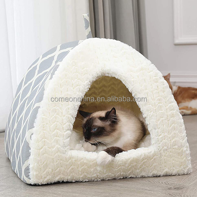 zacht huisdierbed Soft Cat Bed Tent Indoor Enclosed Warm Removable Warm House Cave Pet Dog Soft Nest Luxury Cat Pet House Bed