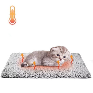 Self Warming Cat Bed Self Heating Pet Mat Washable Dog Crate Beds Fluffy Heated Foldable Dog House Kennel Pad Warm Pet Bed Mat