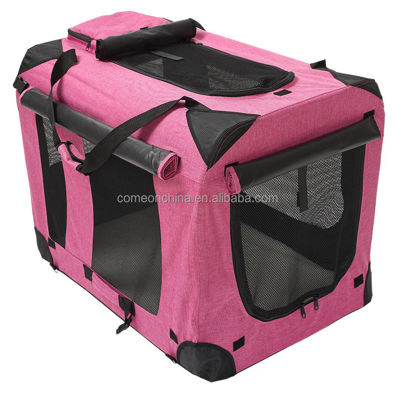 Wholesale Collapsible Travel Pet Soft Crate for Large Dogs Cages Carriers Kennel Indoor Outdoor Portable Folding Pet Soft Crate