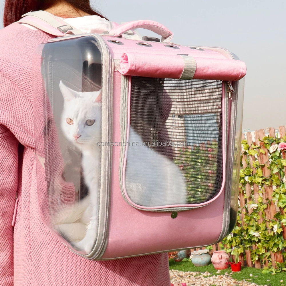 Factory Breathable Portable Outdoor Cat Carrier Backpack Pet Shoulder Bag for Dogs Pet Supplies Travel Cat Carrier Backpack