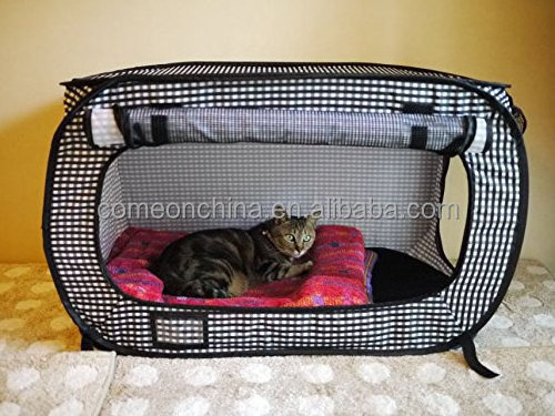 Katzenkafig Custom Foldable Portable Big Large Stress Free Mesh Cat Transport Cage Hotel Carrier for Pet Kennel Travel Cat Cage