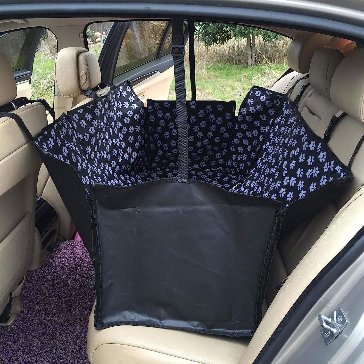 Custom Protector Dog Car Seat Cover Dog Hammock Car Back Seat Cover with Extended Waterproof Pet Travel Car Seat Cover for Dogs