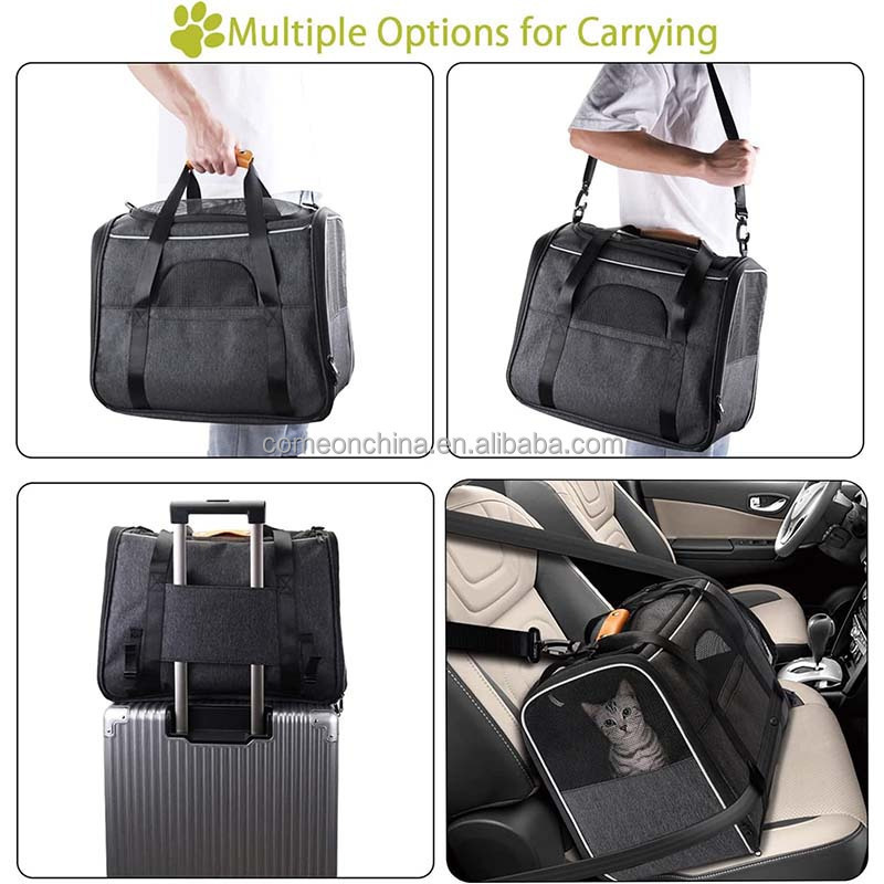 Hot Sale Portable Folding Pet Travel Cat Dog Carrier Sling Bag Airline Approved Outgoing Cat Handbag Breathable Pet Dog Carrier