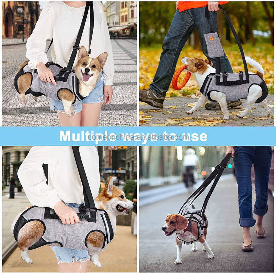 OEM Dog Sling Carrier Walk Dog Lift Harness Full Body Support for Assist Aged Pets Spine Protection Adjustable Dog Lift Harness