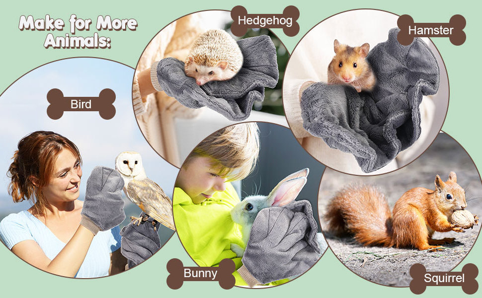 OEM Pet Sugar Glider Bonding Mitt Bite Proof Small Animal Handling Gloves Sugar Glider Accessories Pouch Calming Sleeping Glove