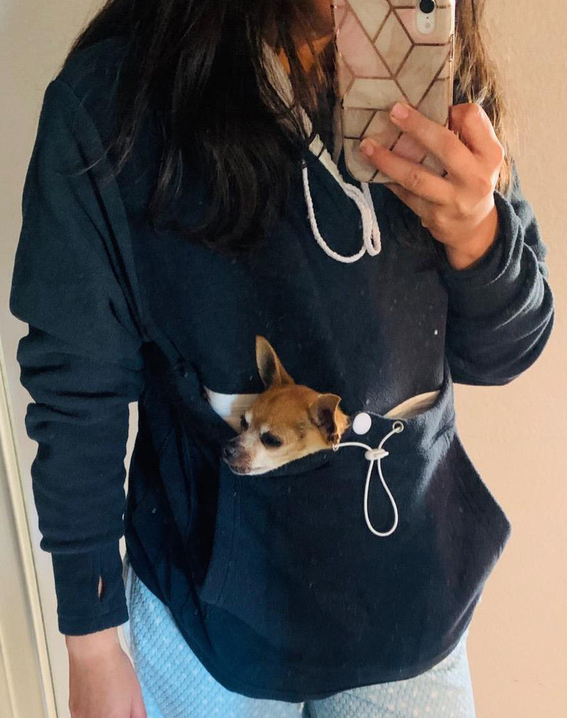 Cat Pet Pouch Hoodie Small Pet Carrier Dog Cat Pouch Hoodie Sweatshirt Kangaroo Pocket Holder Pullover Puppy Pet Carrier Shirts