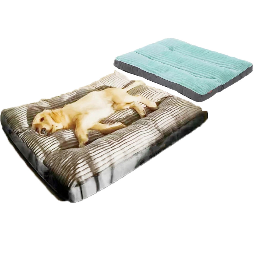 OEM Winter Warm Medium Dog Cushion Mat Mattress Corduroy Dog Bed Washable Pet Bed for Puppy Sleeping Kennel Sofa Large Dog Pad