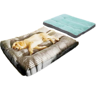 OEM Winter Warm Medium Dog Cushion Mat Mattress Corduroy Dog Bed Washable Pet Bed for Puppy Sleeping Kennel Sofa Large Dog Pad