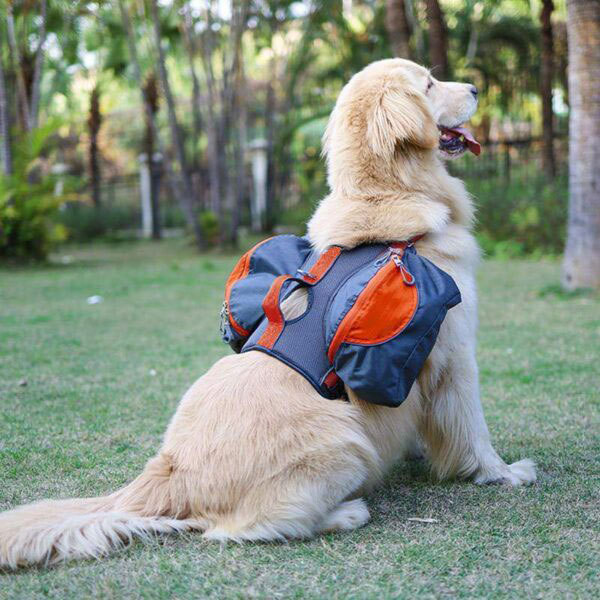 No Pull Reflective Waterproof Pet Dog Saddle Backpack For Medium Large Dogs Hiking Travel Vest Harness Back Dog Saddle Backpack