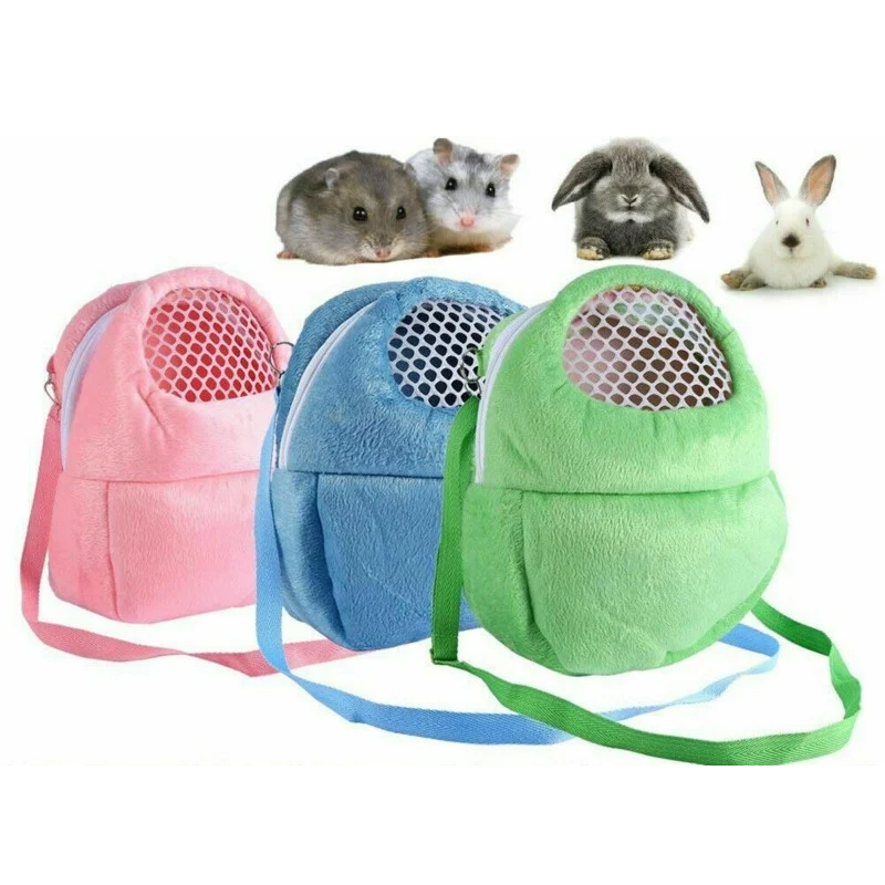 OEM Cute plush rabbit backpack shoulder crossbody bag hedgehog bunny rabbit carrier bag Mesh Pet Guinea pig hamster carrier bag