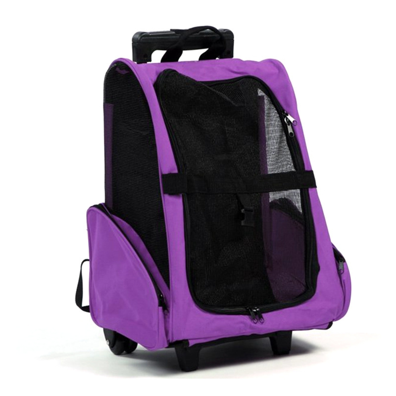 Luxury Dog Trolley Travel Pet Cat Backpack Carrier for Dog with Wheels Rolling Pet Trolley Bag Pull Rod Case Luxury Dog Trolley