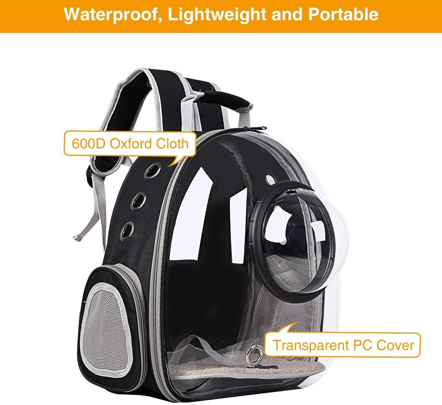 Bubble Transparent Space Capsule Pet Backpack for Puppies Bunny Cat Carrier Bag Traveling Camping Space Capsule Pet Backpack