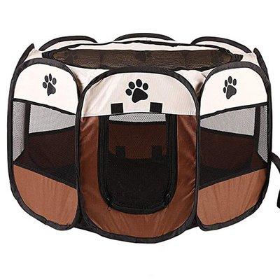 Octagon Pet Dog Playpen Outdoor Play Pen Exercise Cat Pet Delivery Room Cage Tent House Pop up Dog Kennel Fence Dog Playpen