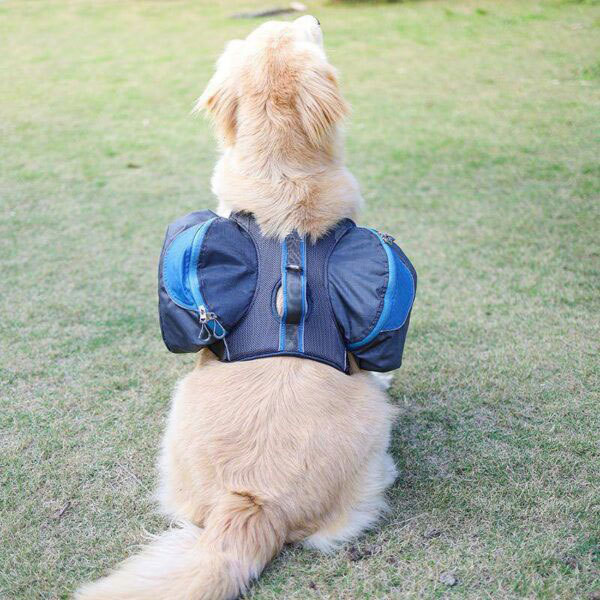 No Pull Reflective Waterproof Pet Dog Saddle Backpack For Medium Large Dogs Hiking Travel Vest Harness Back Dog Saddle Backpack