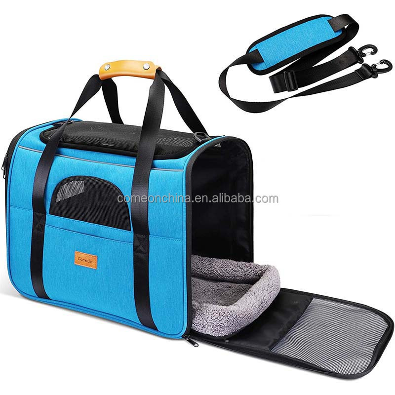 Hot Sale Portable Folding Pet Travel Cat Dog Carrier Sling Bag Airline Approved Outgoing Cat Handbag Breathable Pet Dog Carrier