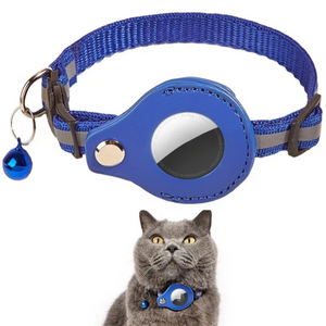 Airtag Case pet smart gps tracker for pet dog cat kids collar airtag dog cat collar with bell reflective breakaway cat collar