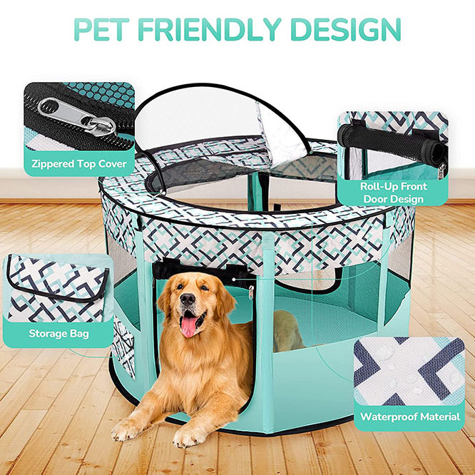 OEM Portable Pet Cat Dogs Kennel Playpen Crate Tent Foldable for Indoor Outdoor Traveling Pet Cages Carriers Houses Large Kennel