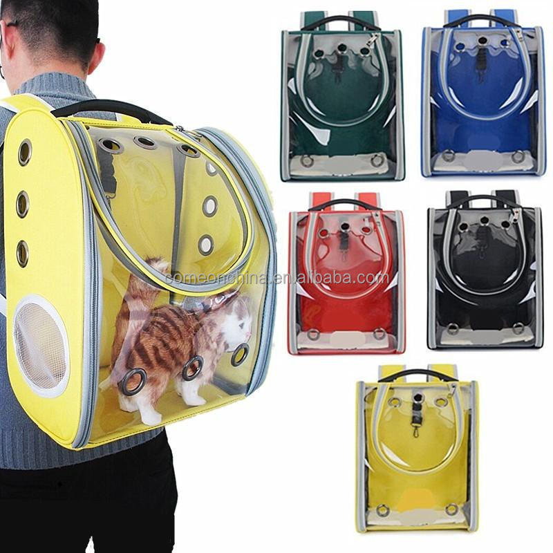 Promotion Clear pet carrier backpack bag Plastic transparent pet carrier backpack PVC transparent backpack for cats and puppies