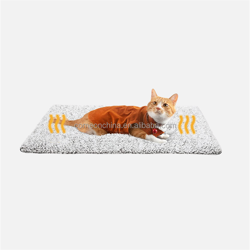 Self Warming Cat Bed Self Heating Pet Mat Washable Dog Crate Beds Fluffy Heated Foldable Dog House Kennel Pad Warm Pet Bed Mat