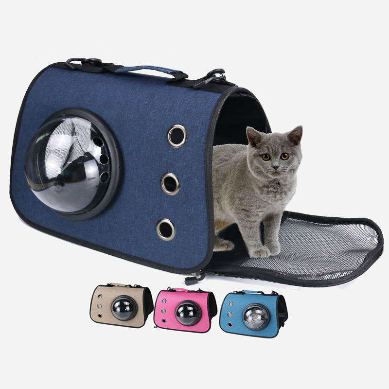 portable Messenger Space Capsule pet tote carrier pet carrier one shoulder bag breathable foldable pet bag and cat carrier bag