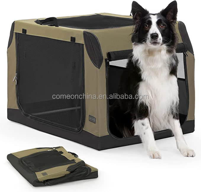 Portable Dog Crate Soft Travel Pet Kennel Cat Foldable Folding Pet Cage Collapsible Dog Kennel Large Outdoor Portable Dog Crate