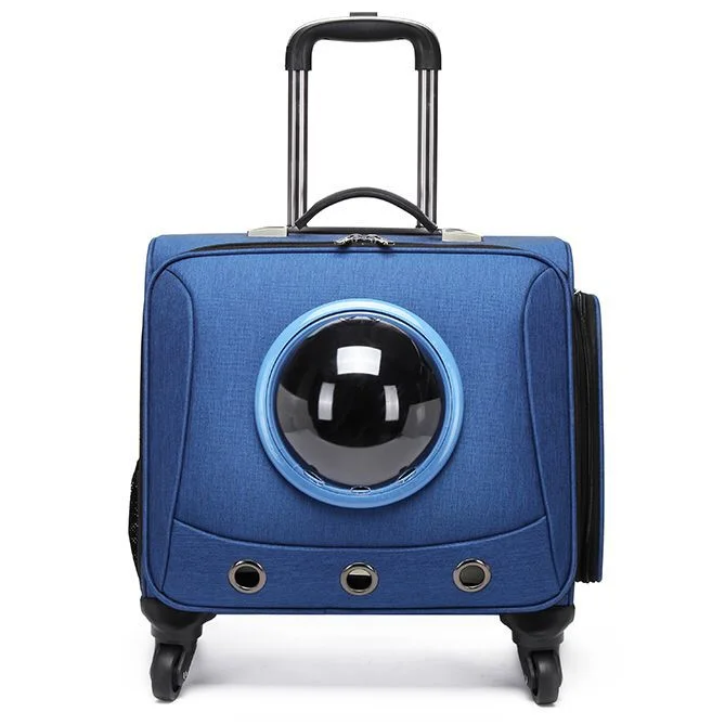 cat bags pet carrier with wheels luggage wheel pet carrier trolley bag bubble carry bag pet suitcase for dogs and cats luggage