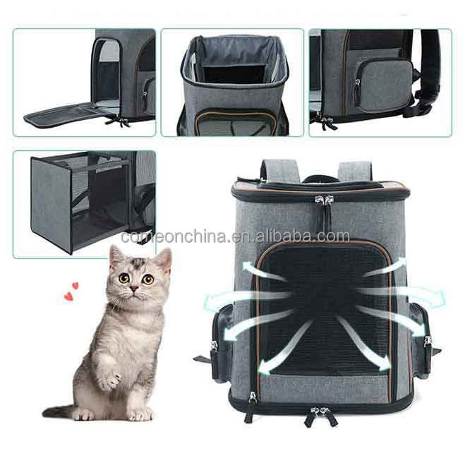 Factory Foldable Expandable Pet Cat Dog Carrier Backpack Ventilated Design for Puppy Hiking Cat Dog Pet Travel Backpack Carrier