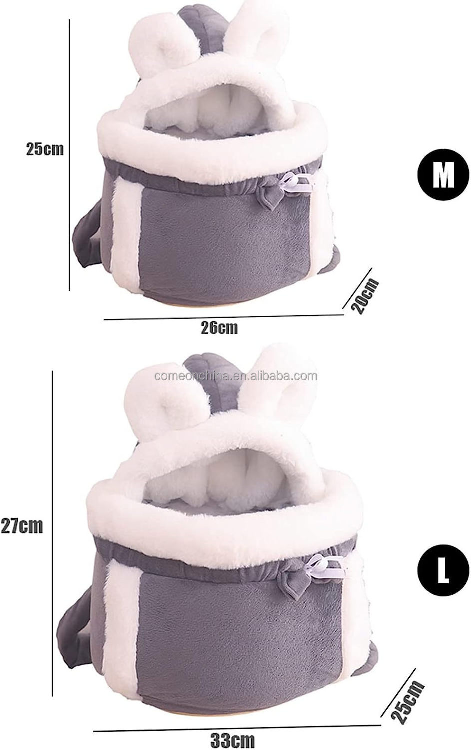 Korean Plush Cat Backpack Transport Bag Pet Backpack Carrier for Cats and Puppies Winter Cat Carrier Backpack Pet Carrier Bag