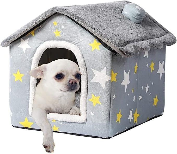 Factory Foldable Cat Dog House Indoor Luxury Kennel Pet Bed Tent Warm Plush Sleeping Nest Puppy Cave Sofa Small Dog Pet House