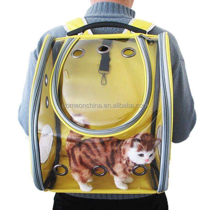 Promotion Clear pet carrier backpack bag Plastic transparent pet carrier backpack PVC transparent backpack for cats and puppies