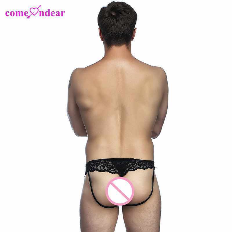 ODM Custom Logo Private Label Cheap Leather Jockstrap Backless Plus Size Sissy Low Waist Men Sexy Thong Underwear