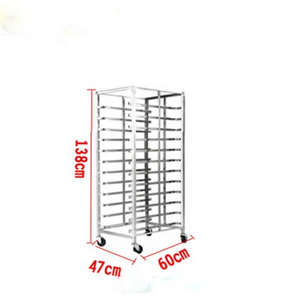 Wholesale 12 Tier 60x40cm Tray Stainless Steel Rack Tray Trolley / Baking Tray Trolley