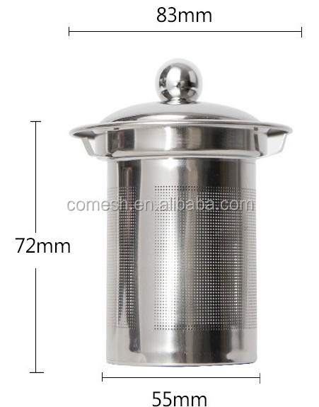 Customized Logo Food grade stainless steel wire mesh dome shape tea filter / travel stainless steel tea strainer for cup