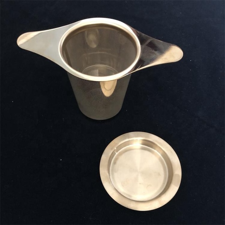 Customized Stainless steel steeper gold tea filter infuser for loose tea