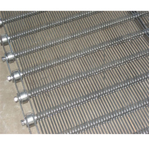 Customized 304 Stainless Steel Eye Link Ring Mesh Conveyor Belt For Food Transportation Line