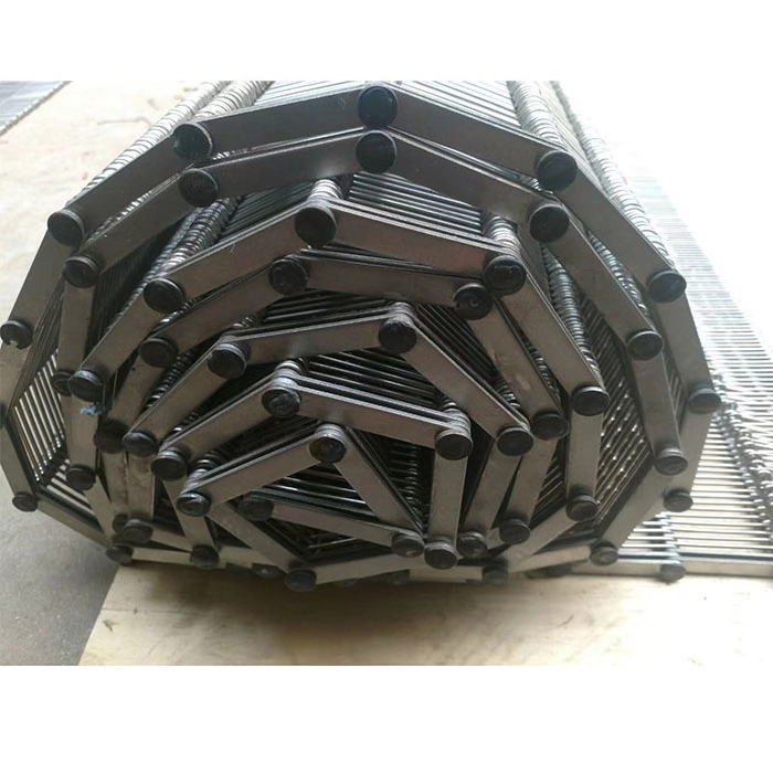 Customized 304 Stainless Steel Eye Link Ring Mesh Conveyor Belt For Food Transportation Line